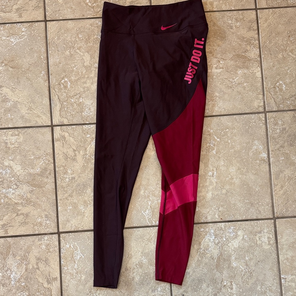 Nike Burgundy Leggings